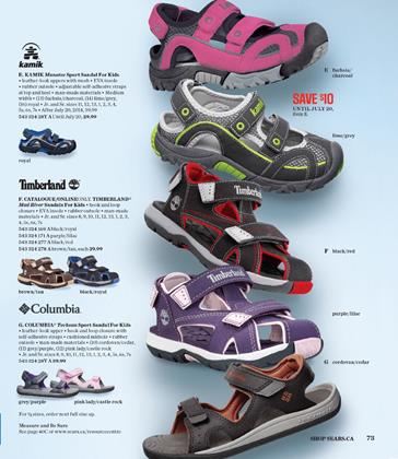 Sears Summer Shoes and Sneakers of Kids From Catalogue