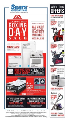 Sears boxing day home sale 2015
