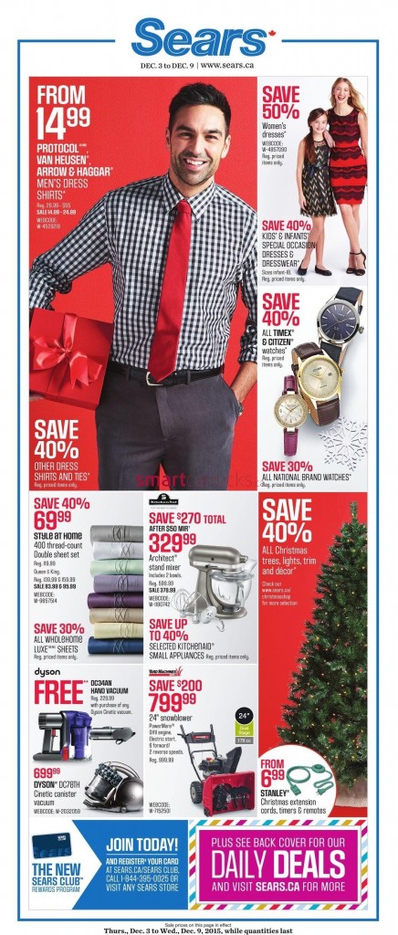 Sears Weekly Flyer November December 3 - 24